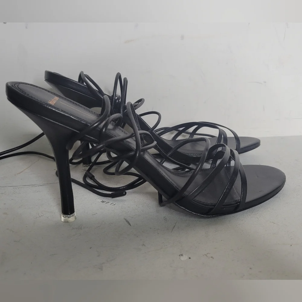 BLACK SUEDE STUDIO Leandra Lace Up Leather Sandals SZ 41